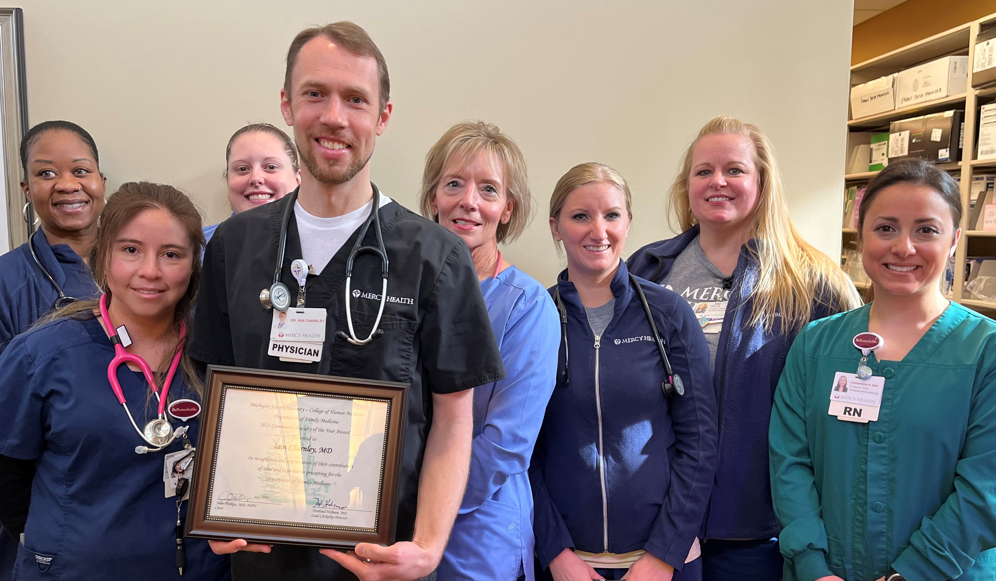 Dr. Iain Charnley, and his medical staff